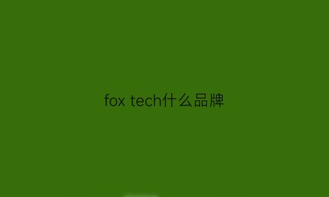 foxtech什么品牌